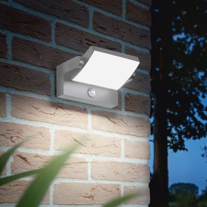 Ideal Lux - Aplique de pared exterior LED con sensor SWIPE LED/21W/230V CRI 90 IP54 blanco