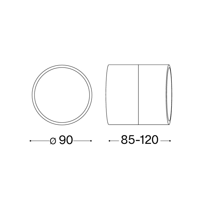 Ideal Lux - Aplique de pared LED para exterior OMEGA LED/7W/230V CRI 90 IP54 antracita