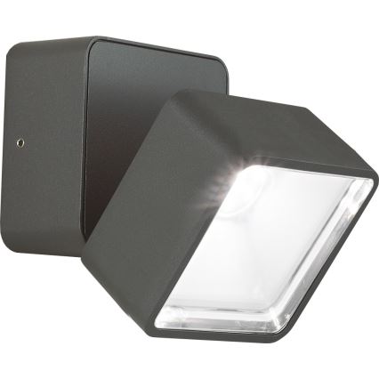 Ideal Lux - Aplique de pared LED para exteriores OMEGA LED/7W/230V CRI 90 IP54 antracita