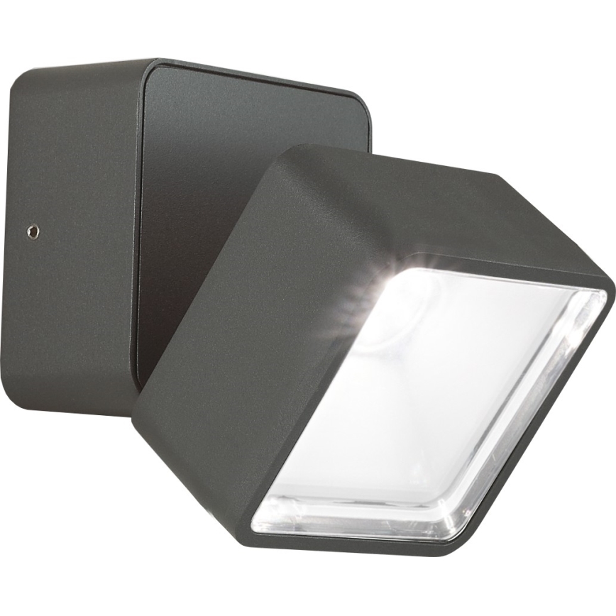 Ideal Lux - Aplique de pared LED para exteriores OMEGA LED/7W/230V CRI 90 IP54 antracita