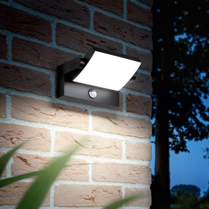 Ideal Lux - LED Aplique para exterior con sensor SWIPE LED/21W/230V CRI 90 IP54 negro