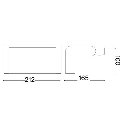 Ideal Lux - LED Aplique para exterior con sensor SWIPE LED/21W/230V CRI 90 IP54 negro