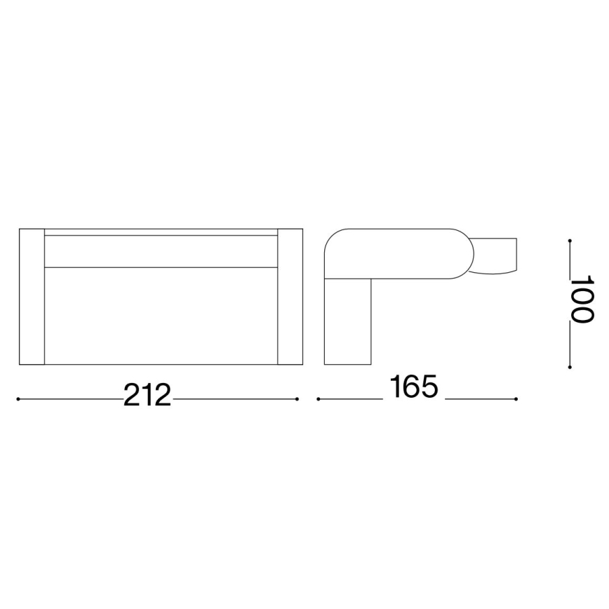 Ideal Lux - LED Aplique para exterior con sensor SWIPE LED/21W/230V CRI 90 IP54 negro