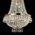 Ideal Lux - LED Lámpara colgante de cristal CAESAR 6xG9/3W/230V diá. 38 cm dorado