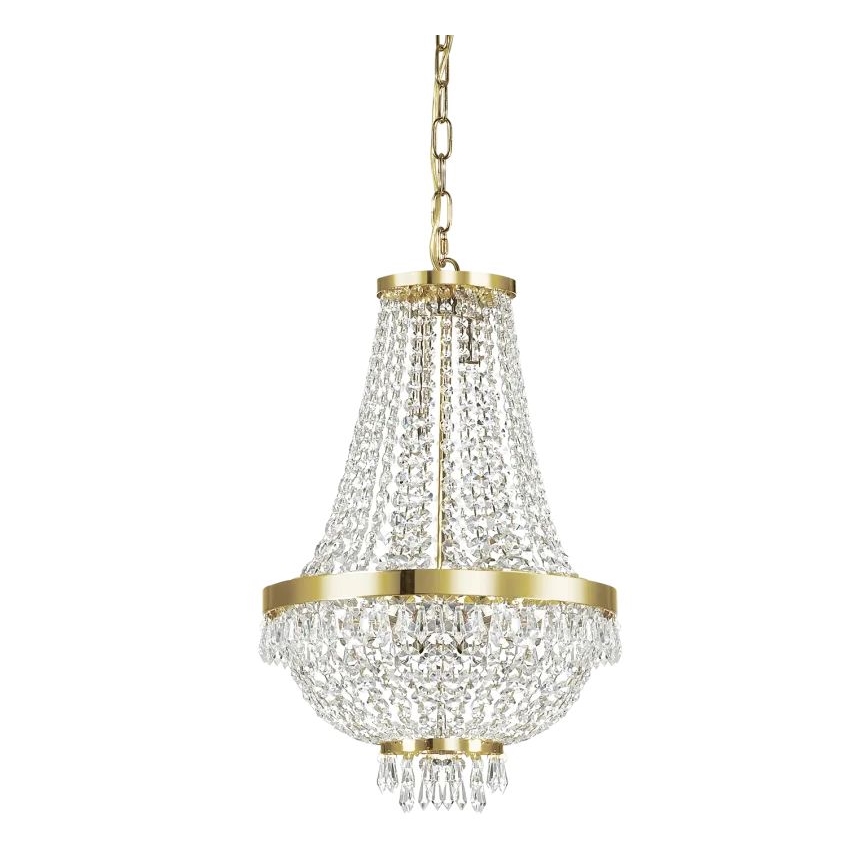 Ideal Lux - LED Lámpara colgante de cristal CAESAR 6xG9/3W/230V diá. 38 cm dorado