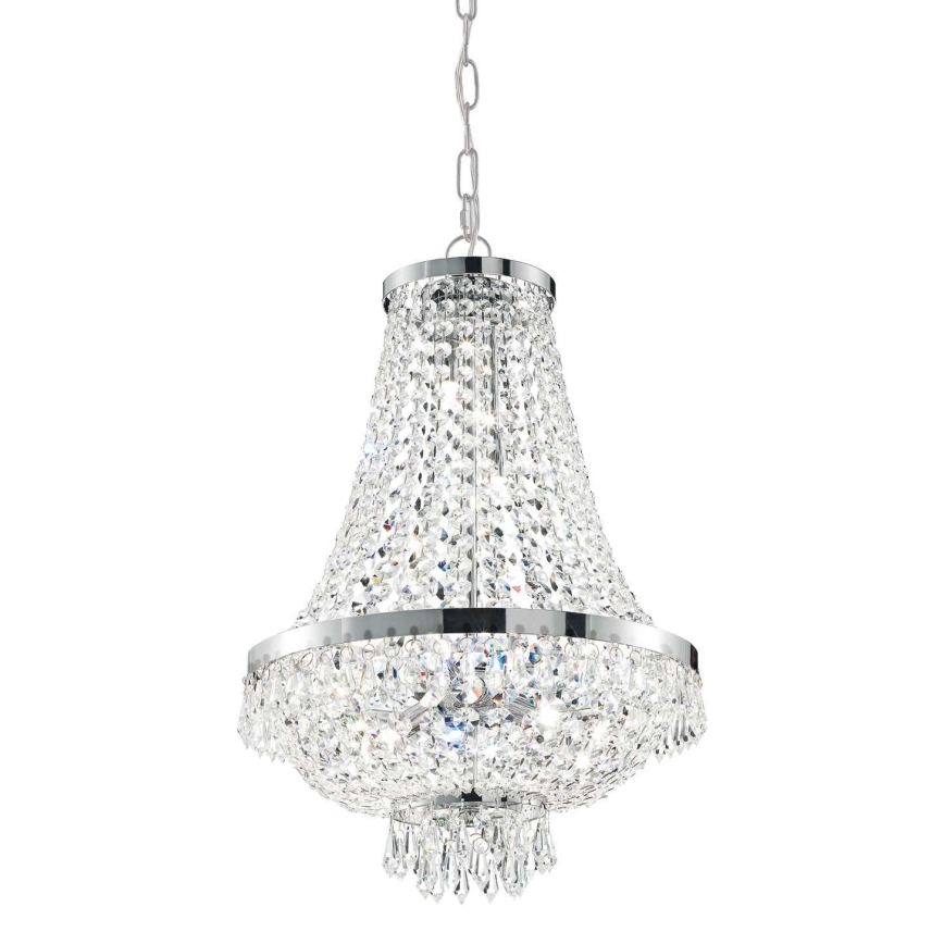 Ideal Lux - LED Lámpara colgante de cristal CAESAR 9xG9/3W/230V diá. 45 cm cromo brillante