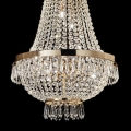 Ideal Lux - LED Lámpara colgante de cristal CAESAR 9xG9/3W/230V diá. 45 cm dorado