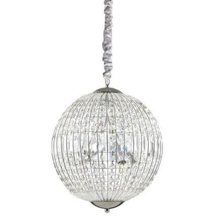 Ideal Lux - LED Lámpara colgante de cristal LUXOR 6xG9/3W/230V diá. 40 cm transparente