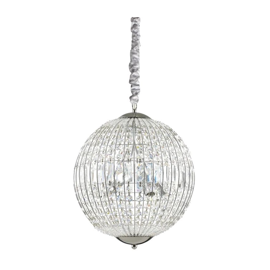 Ideal Lux - LED Lámpara colgante de cristal LUXOR 6xG9/3W/230V diá. 40 cm transparente