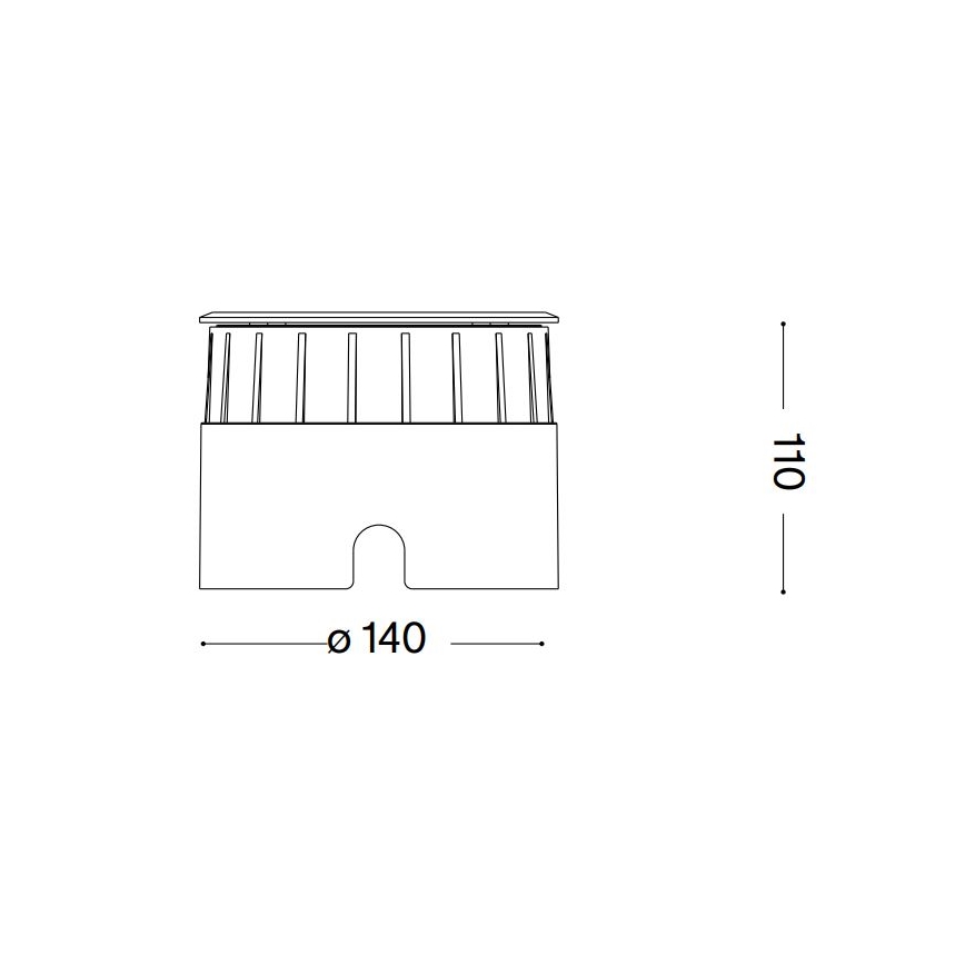 Ideal Lux - LED Lámpara empotrable de suelo FLOOR LED/12W/230V diá. 14 cm CRI 90 IP67 cromo brillante