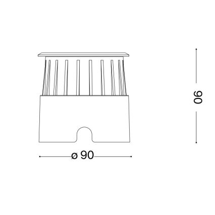 Ideal Lux - LED Lámpara empotrable de suelo FLOOR LED/3W/230V diá. 9 cm CRI 90 IP67 cromo brillante