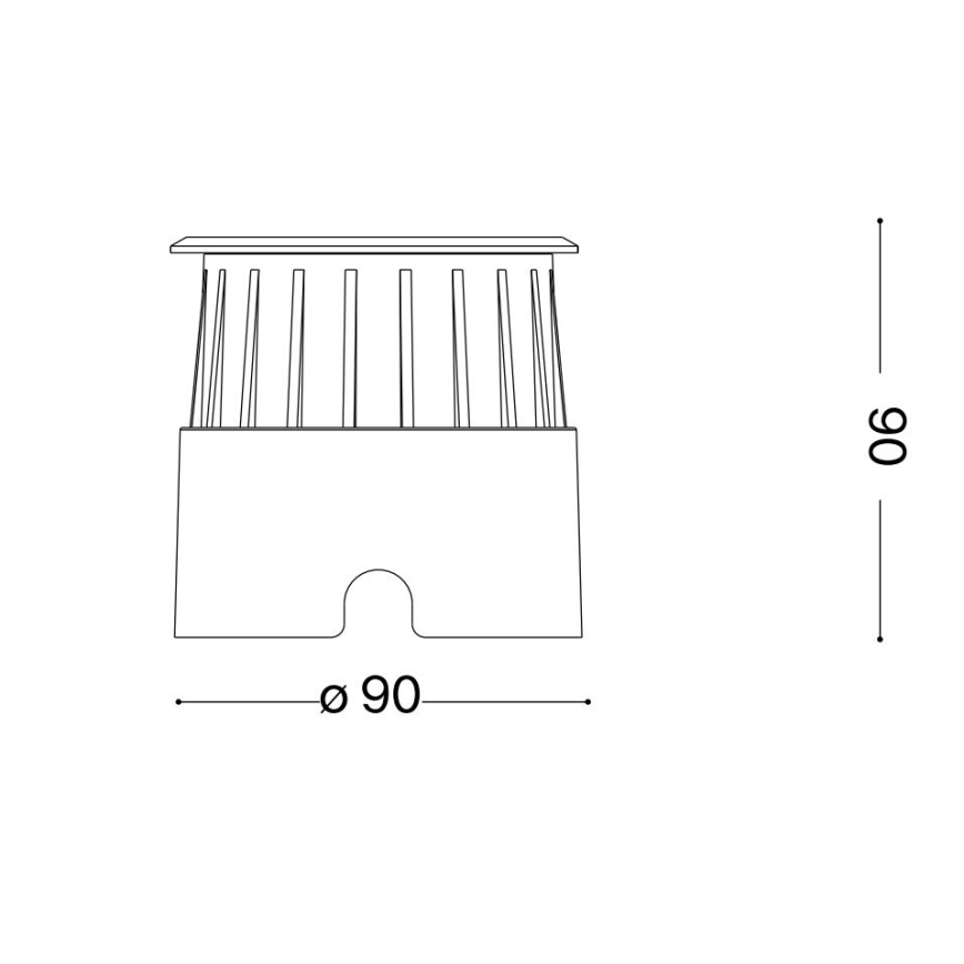 Ideal Lux - LED Lámpara empotrable de suelo FLOOR LED/3W/230V diá. 9 cm CRI 90 IP67 cromo brillante