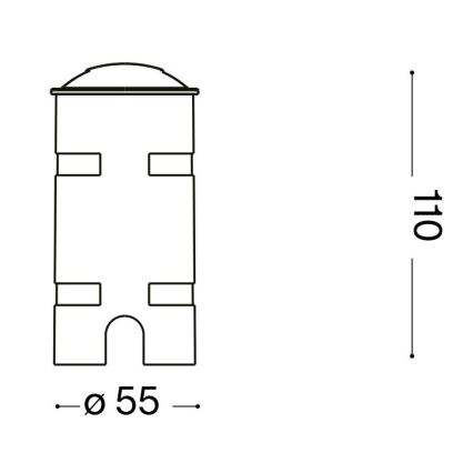 Ideal Lux - LED Lámpara empotrable de suelo ROCKET LED/2W/24V CRI 90 IP68 cromo mate