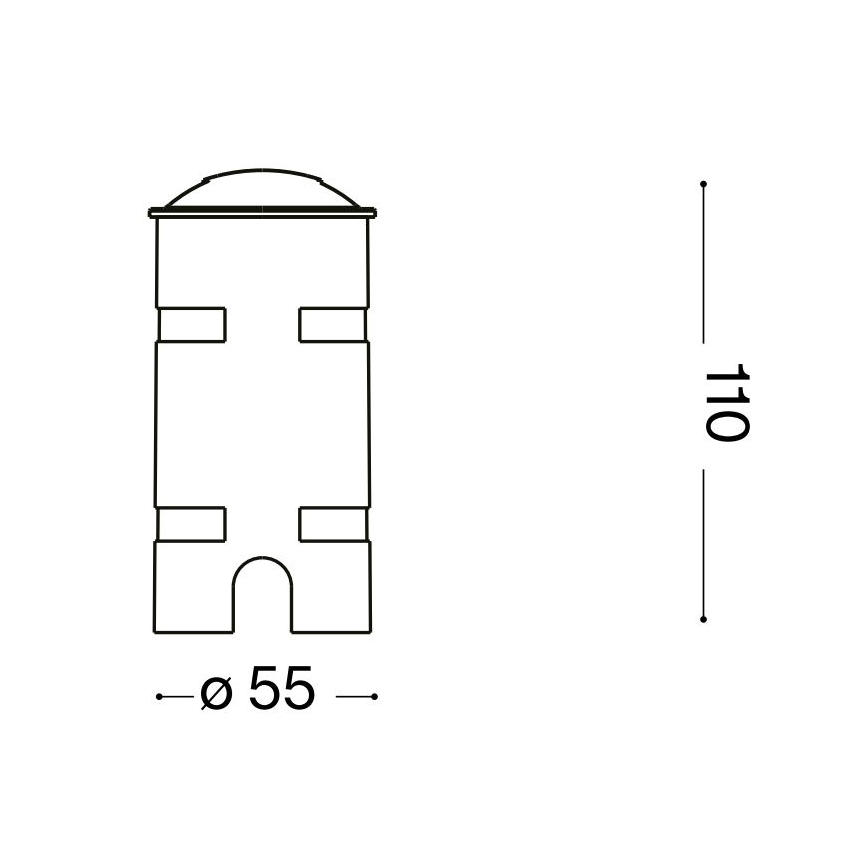 Ideal Lux - LED Lámpara empotrable de suelo ROCKET LED/2W/24V CRI 90 IP68 cromo mate