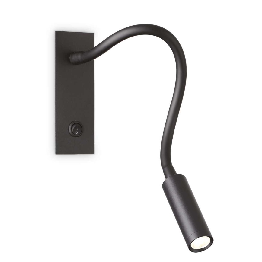 Ideal Lux - LED Lámpara flexible pequeña IO LED/3W/230V CRI 90 negro