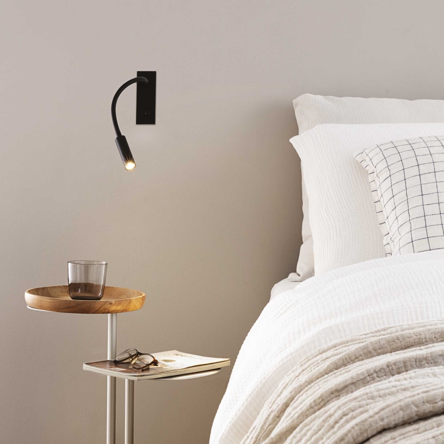 Ideal Lux - LED Lámpara flexible pequeña IO LED/3W/230V CRI 90 negro