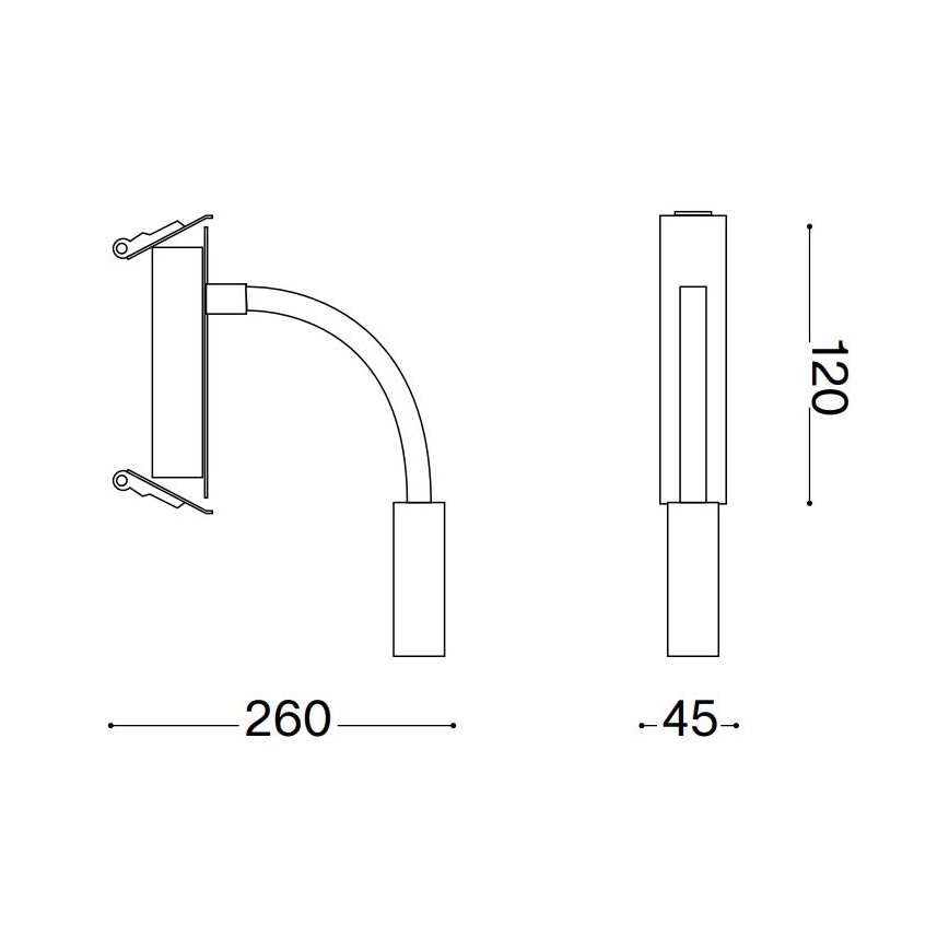 Ideal Lux - LED Lámpara flexible pequeña IO LED/3W/230V CRI 90 negro