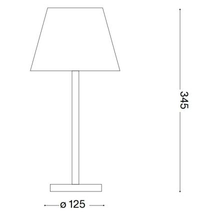 Ideal Lux - LED Lámpara táctil regulable LOLITA LED/2,8W/5V 2200 mAh IP54 negro