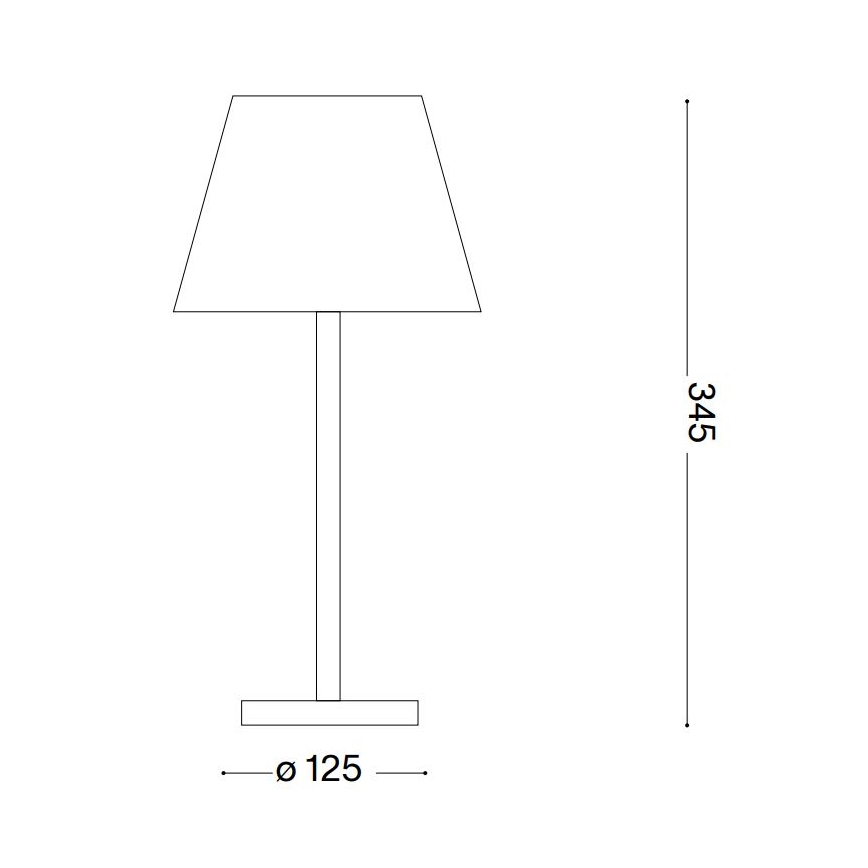 Ideal Lux - LED Lámpara táctil regulable LOLITA LED/2,8W/5V 2200 mAh IP54 negro