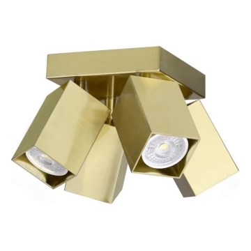 Ideal Lux - Luminaria de focos LED DYNAMITE 4xGU10/7W/230V CRI 90 latón