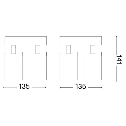 Ideal Lux - Luminaria de focos LED DYNAMITE 4xGU10/7W/230V CRI 90 latón