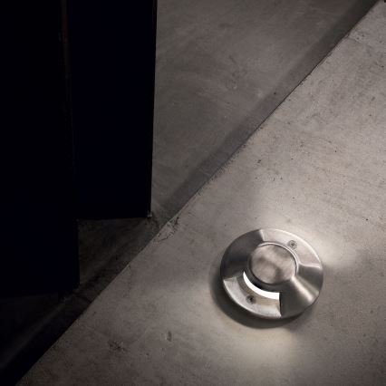 Ideal Lux - Luminaria empotrable de suelo LED ROCKET LED/3W/230V CRI 90 IP67 cromo mate