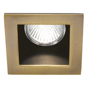 Ideal Lux - Luminaria empotrable FUNKY 1xGU10/50W/230V 9x9 cm latón