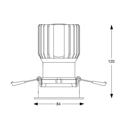 Ideal Lux - Luminaria empotrada LED GAME TRIM LED/11W/230V 3000K CRI 90 8,4x8,4 cm IP40 negro