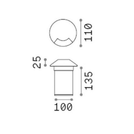 Ideal Lux - Luminaria empotrable para accesos ROCKET LED/3W/230V CRI 90 IP67 cromo mate