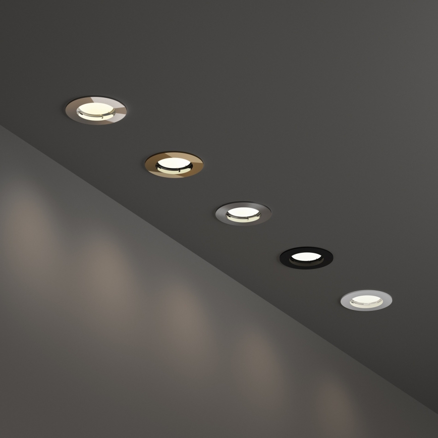 Ideal Lux - Luminaria empotrada 1xGU10/50W/230V Ø 7,7 cm cromado brillante