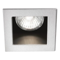 Ideal Lux - Luminaria empotrada de techo FUNKY 1xGU10/50W/230V 9x9 cm cromo mate