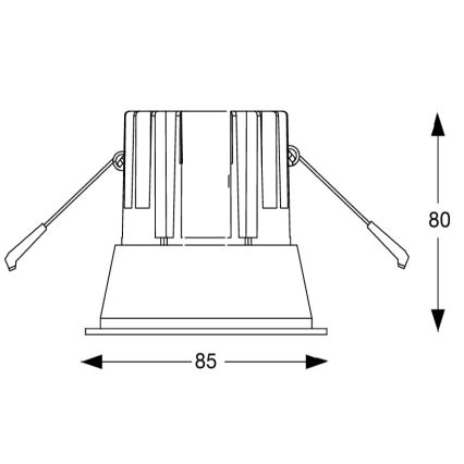 Ideal Lux - Luminaria empotrable LED GAME TRIM LED/11W/230V 3000K IRC 90 Ø 8,5 cm IP40 negro