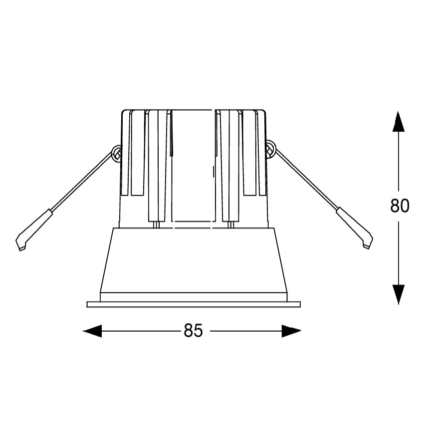Ideal Lux - Luminaria empotrable de techo LED GAME TRIM LED/11W/230V 3000K IRC 90 Ø 8,5 cm IP40 dorada/blanca