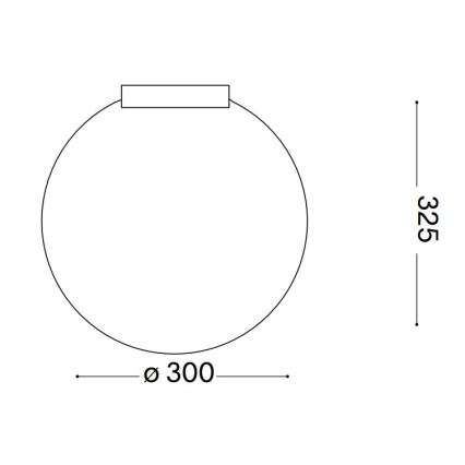 Ideal Lux - Plafón CARTA 1xE27/25W/230V diá. 30 cm blanco