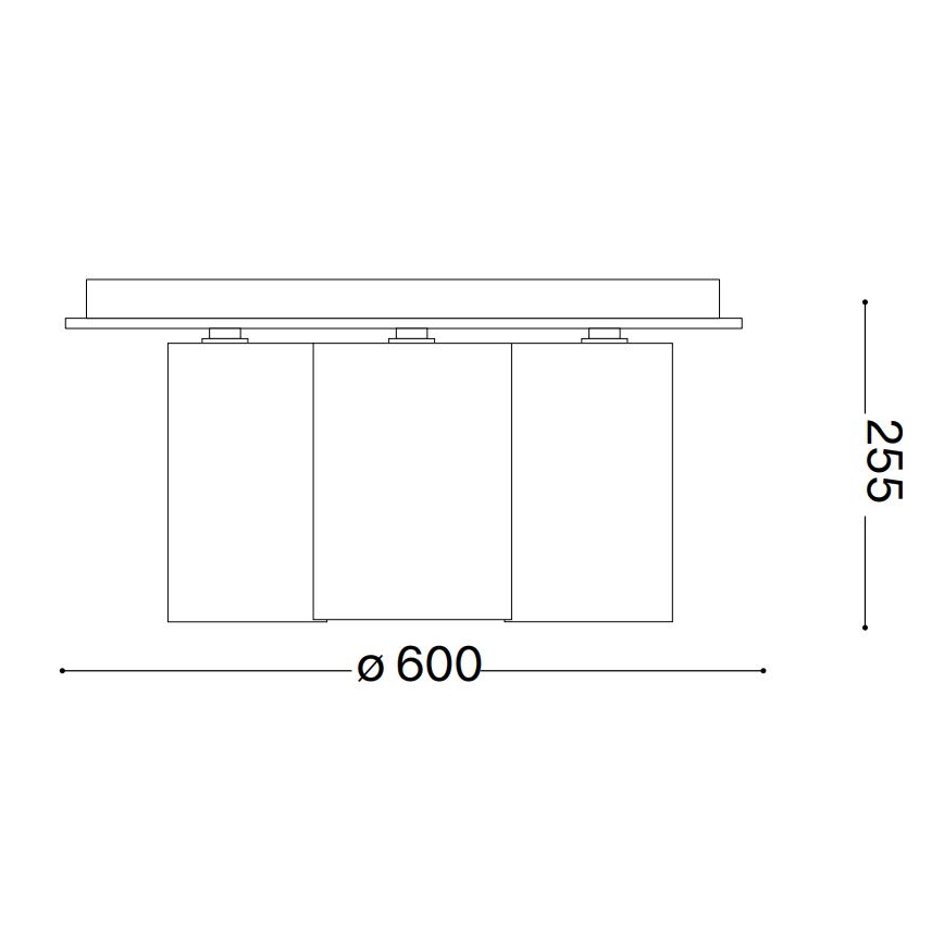 Ideal Lux - Plafón DAISY 6xE27/52W/230V diá. 60 cm dorado/blanco