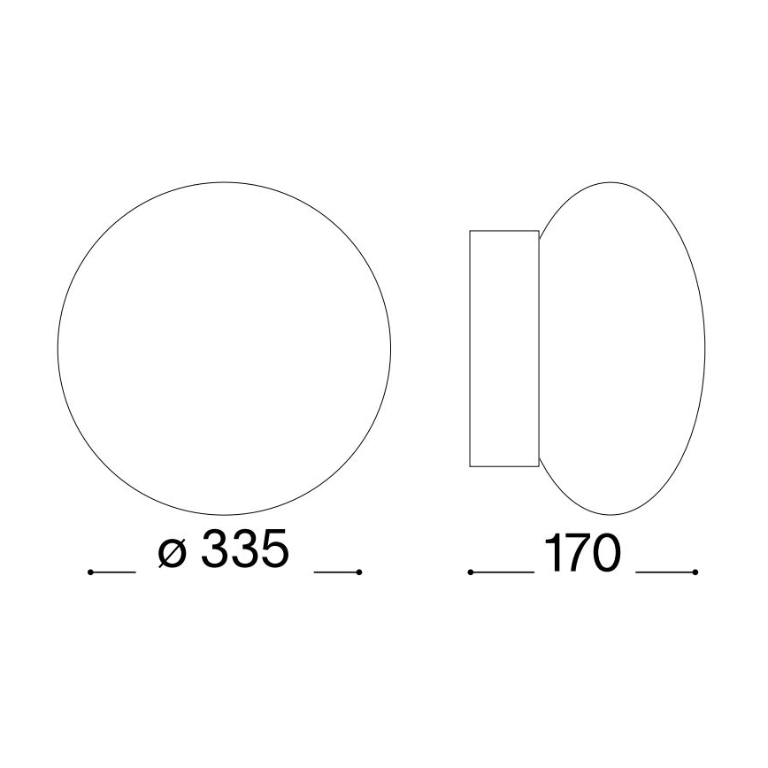 Ideal Lux - Plafón de baño BUBBLE 1xE27/60W/230V diá. 33,5 cm IP44 blanco