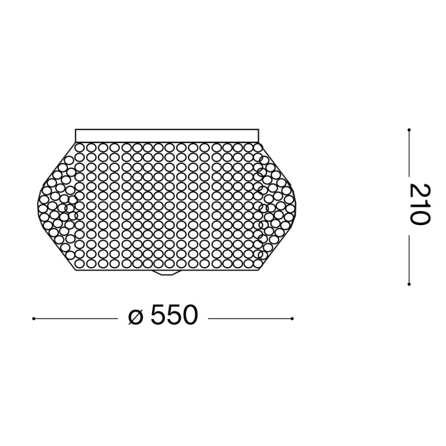 Ideal Lux - Plafón de cristal PASHA 10xE14/40W/230V diá. 55 cm dorado