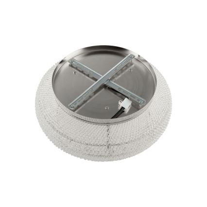 Ideal Lux - Plafón de cristal PASHA 10xE14/40W/230V diá. 55 cromo brillante