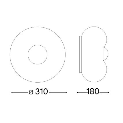 Ideal Lux - Plafón LED ARIZONA 2xGX53/9W/230V diá. 31 cm blanco