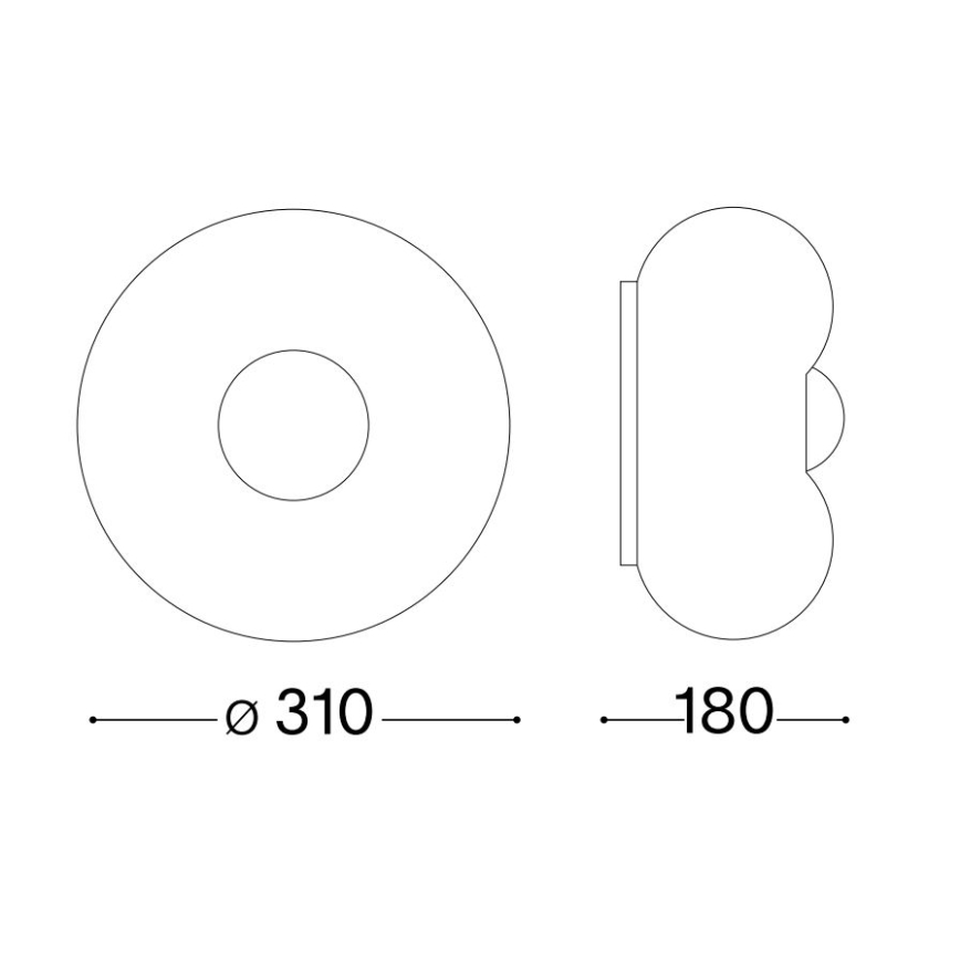 Ideal Lux - Plafón LED ARIZONA 2xGX53/9W/230V diá. 31 cm blanco
