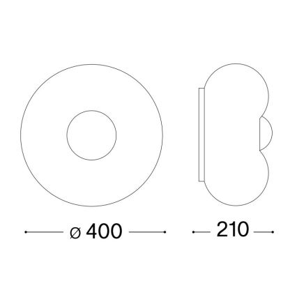 Ideal Lux - Plafón LED ARIZONA 3xGX53/9W/230V diá. 40 cm blanco