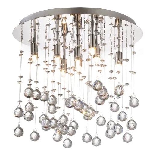 Ideal Lux - Plafón LED de cristal MOONLIGHT 8xG9/3W/230V diá. 40 cm cromo brillante