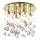 Ideal Lux - Plafón LED de cristal MOONLIGHT 8xG9/3W/230V diá. 40 cm dorado