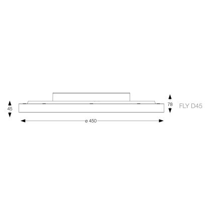 Ideal Lux - Plafón LED FLY LED/26W/230V 2700K diá. 45 cm CRI 90 IP40 blanco