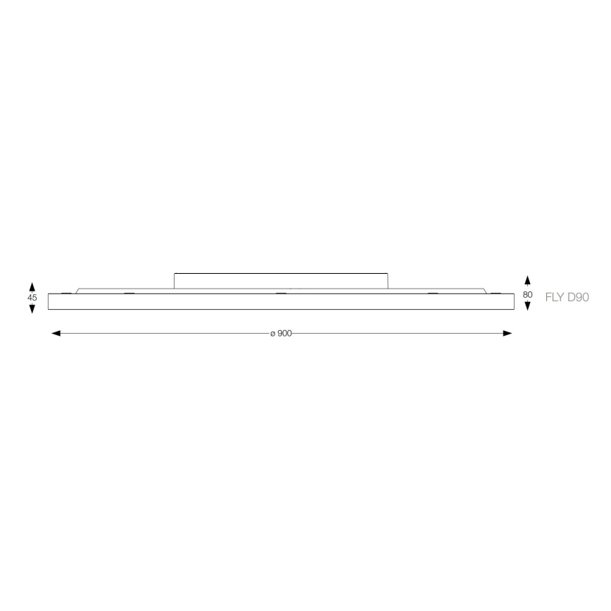 Ideal Lux - Plafón LED FLY LED/68W/230V 3000K diá. 90 cm CRI 90 IP40 blanco
