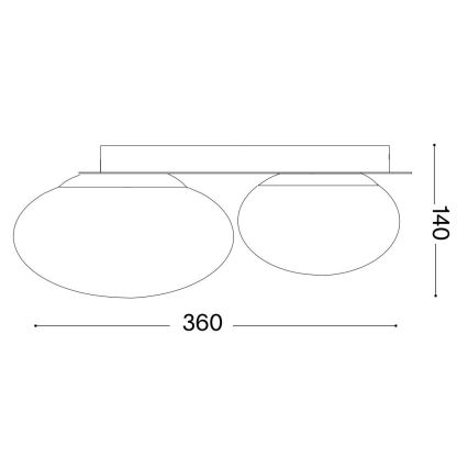Ideal Lux - Plafón LED NINFEA 2xGX53/9W/230V blanco
