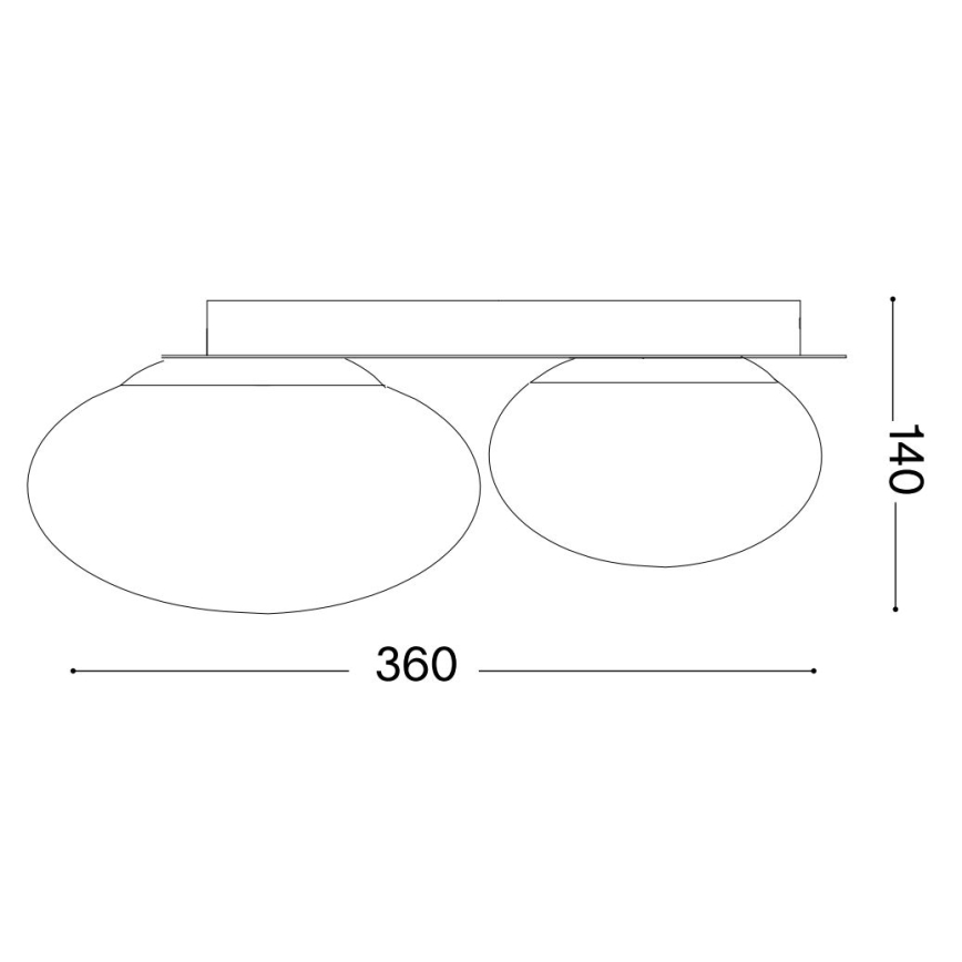 Ideal Lux - Plafón LED NINFEA 2xGX53/9W/230V blanco