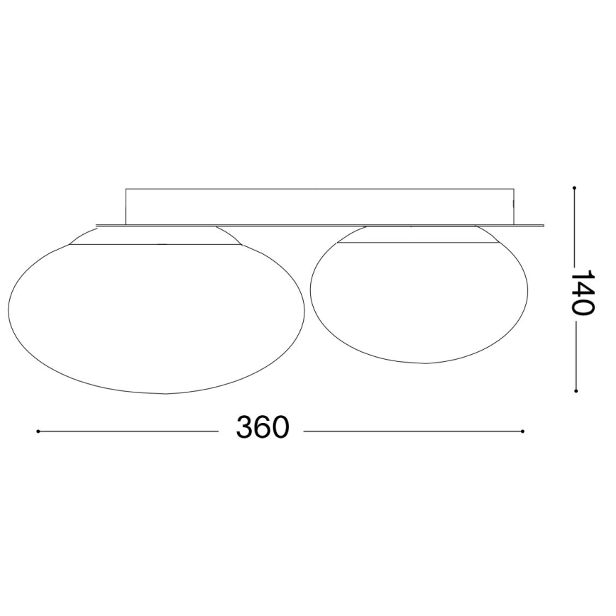Ideal Lux - Plafón LED NINFEA 2xGX53/9W/230V dorado