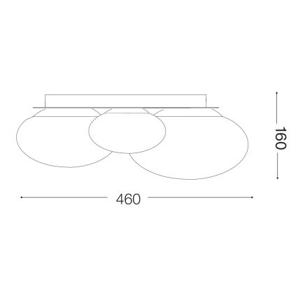 Ideal Lux - Plafón LED NINFEA 3xGX53/9W/230V blanco