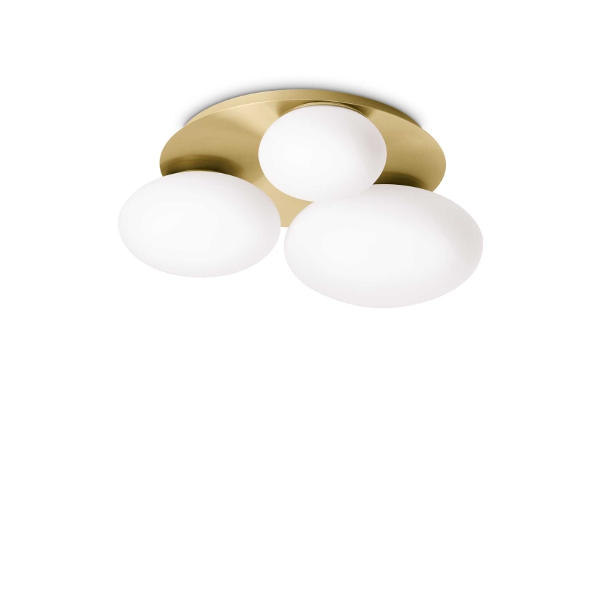 Ideal Lux - Plafón LED NINFEA 3xGX53/9W/230V dorado